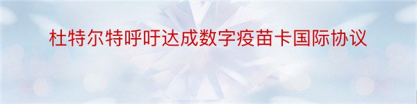 杜特尔特呼吁达成数字疫苗卡国际协议