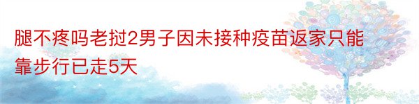 腿不疼吗老挝2男子因未接种疫苗返家只能靠步行已走5天